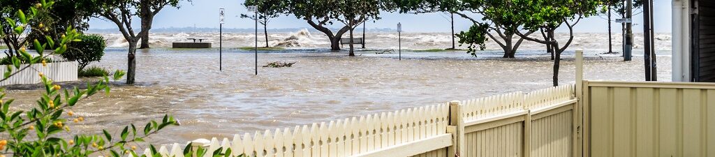 Tidal inundation in Brisbane suburb of Sandgate